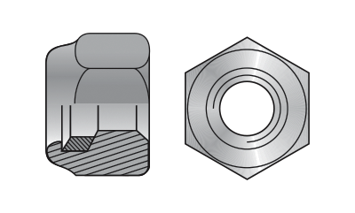 PIULITA HEXAGONALA INALTA CU AUTOBLOCARE DIN 982, OTEL GR.8, ZINCAT