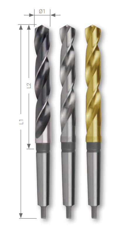 Burghie Elicoidale, DIN 345, TIP N, CU COADA MORSE, HSSE-CO 5 – PROFILINE detaliu 2