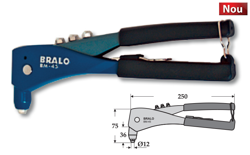 CLESTE MANUAL PENTRU POP-NITURI – BRALO: BM-45