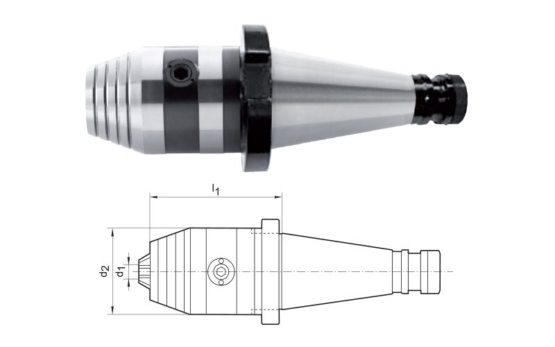 Mandrina de precizie pentru CNC, DIN 2080, cu rotatie stanga / dreapta – FORMAT