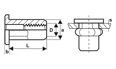 PIULITE-NIT HEXAGONALE CAP LAT, OTEL – BRALO: X3111…