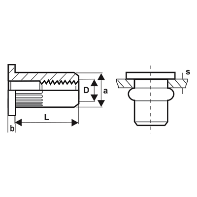 PIULITE-NIT INGROPATE; CAP LAT; INOX A2 – BR.3731
