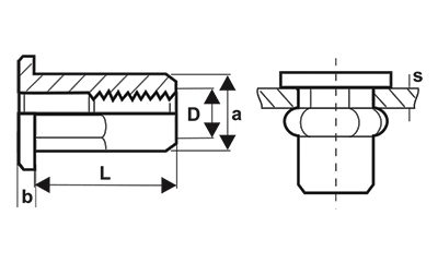PIULITE-NIT SEMIHEXAGONALE CAP LAT, OTEL – BRALO: X3311…
