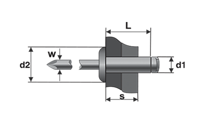 POP-NITURI CAP LAT, INOX A2/INOX A2 – BR.1131