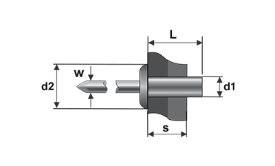 POP-NITURI ETANSE CAP BOMBAT, ALUMINIU/INOX – BRALO: X1119