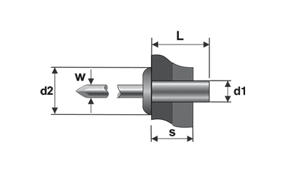 POP-NITURI ETANSE CAP BOMBAT, INOX A2/INOX A2 – BR.1130