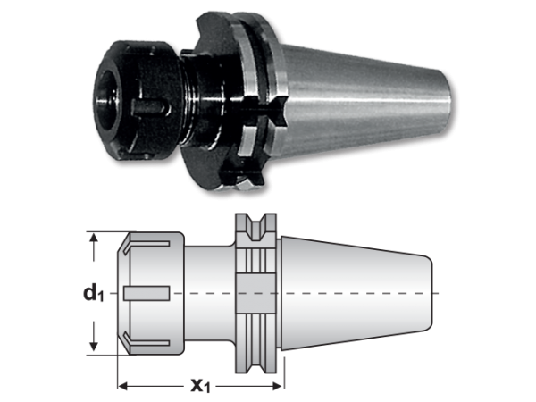 Portscule prindere conform DIN 69871 AD, pentru pensete ER detaliu 2