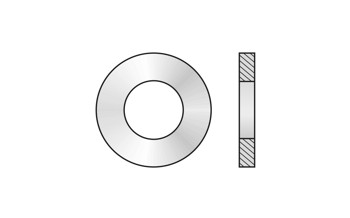 Saiba de pasuire DIN 988, Otel