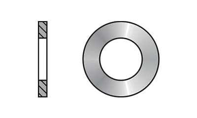 Saiba plata redusa, DIN 433, Otel Zincat