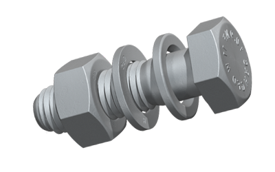 Set surub + piulita + 2 saibe EN 14399-4, Otel