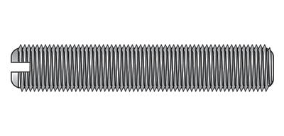 Stift filetat cu crestatura, Otel, Grupa: 5.8
