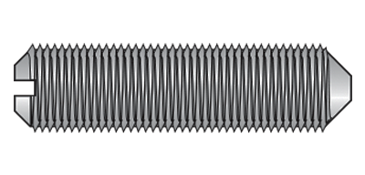 Stift filetat cu crestatura si varf DIN 553, Otel, Grupa:5.8