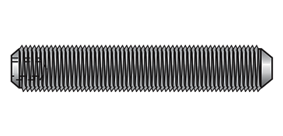 Stift filetat cu locas inbus si cap plat DIN 913, Otel