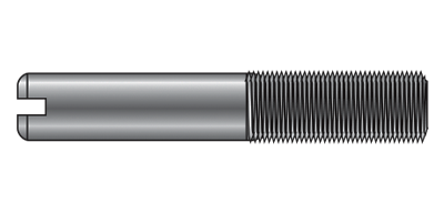 Stift partial filetat cu crestatura DIN 427, Otel, Grupa: 5.8