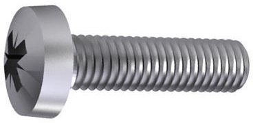 Surub cu cap bombat si locas cruciform DIN 7985/ISO 7045 Otel Zincat, Grupa: 4,8