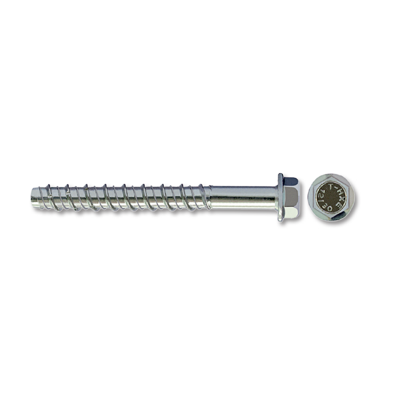 Surub cu cap hexagonal, otel zincat, pentru beton fisurat si nefisurat