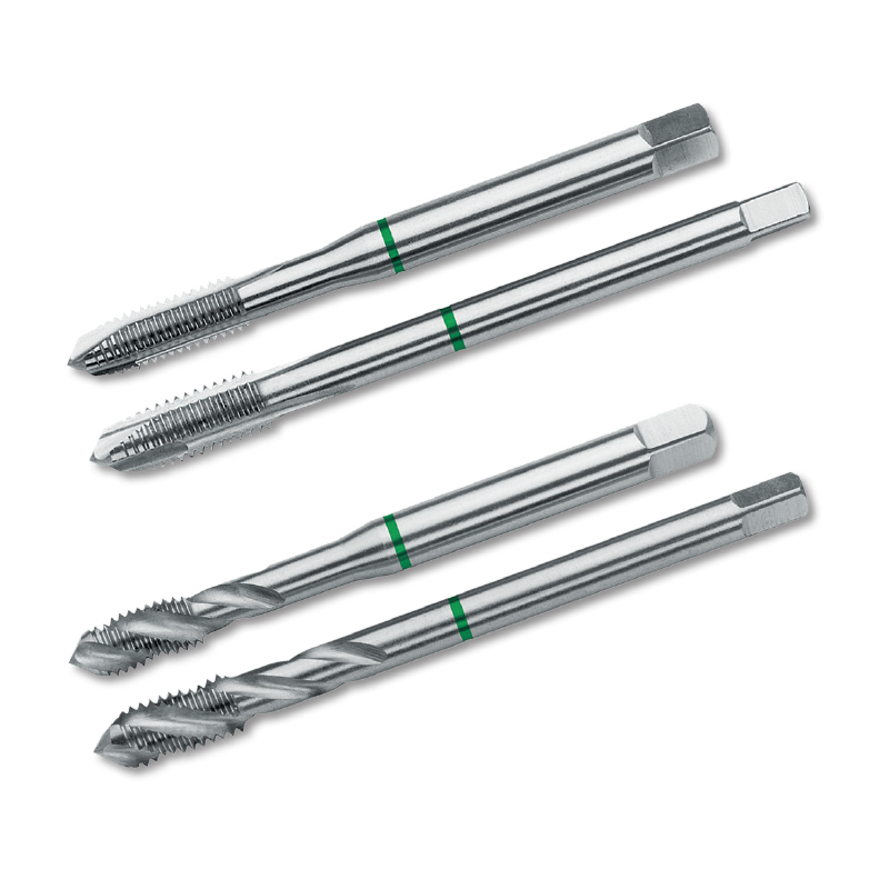 VOLKEL: 353… Tarozi de masina (universali) HSS-E, banda verde, filet metric, DIN 371/376