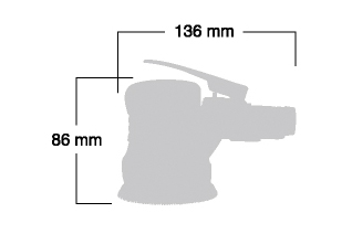 Mini Roto-Orbital pneumatic cu Pad de 3″ SI-3112M – Shinano Inc. JAPAN detaliu 2