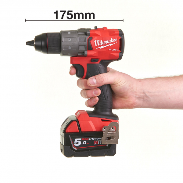 Masina de gaurit si insurubat cu acumulator M18 FUEL™ M18 FDD2-502X, 18V, 5A, 135Nm, 2000rpm, 2 acumulatori si incarcator – Milwaukee detaliu 2