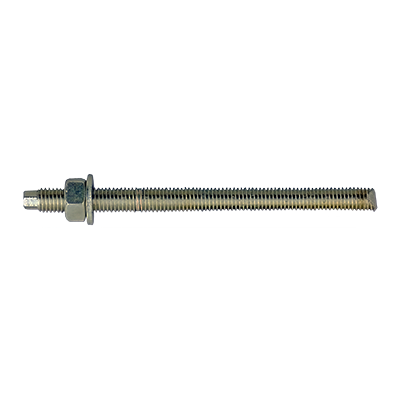 Prezoane cu varf tesit 2×45 si cap cu cep hexagonal, otel zincat, GR: 4.6