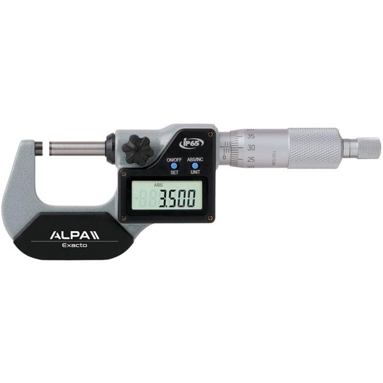 Micrometru digital tub IP65 cu contact sferic EXACTO – ALPA