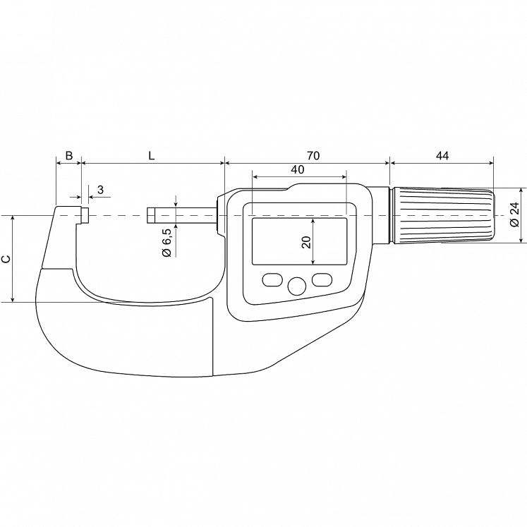 Micrometru digital IP67 cu functie Bluetooth – ALPA detaliu 2