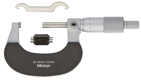 Micrometru de exterior cu scut termic 25-50mm, 0,01mm (102-302) – MITUTOYO