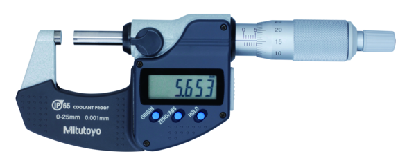 Micrometru digital IP65 0-25 mm, fără ieșire (293-240-30) – MITUTOYO