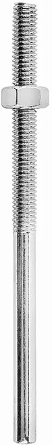 AC01 - Zinc plated steel bar (one end threaded), with zinc plated hexagonal nut