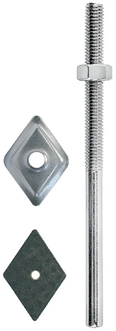 AC06 - Zinc plated steel bar (one end threaded), with zinc plated hexagonal nut