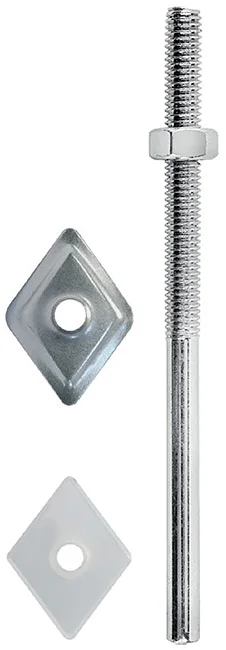 AC06 - Zinc plated steel bar (one end threaded), with zinc plated hexagonal nut detaliu 5