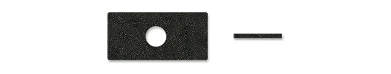 AF01 - Black ruberoid rectangular gasket for roofing cap (AE 02 46 015)