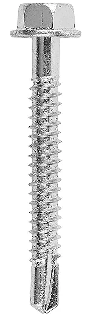 SD01 - Hexagonal flat washer head with undercut self drilling screw (drilling capacity 6 mm), hardened, zinc plated, ETA-CE certified