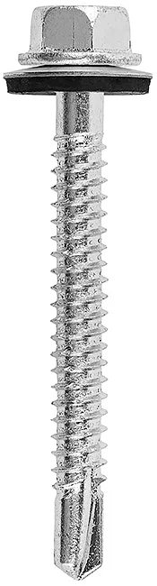 SDC01 - Hexagonal flat washer head with undercut self drilling screw (drilling capacity 6 mm), hardened, zinc plated, ETA-CE certified