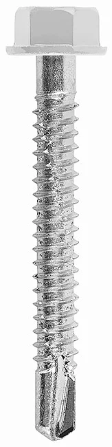 KD01 - Hexagonal flat washer painted head with undercut self drilling screw, hardened, zinc plated, ETA-CE certified