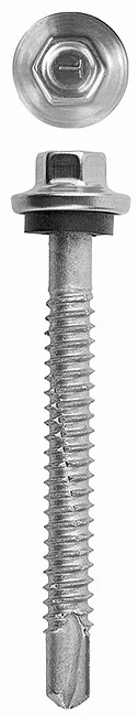 TX01 - A2 stainless steel capped hexagonal flanged washer head self drilling screw, hardened, assembled with EPDM gasket, special coating “Steel Saver® 1500h”, ETA-CE certified