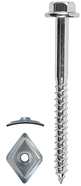 AGM01 - Hexagonal flanged washer head with undercut wood screw, zinc plated
