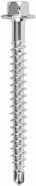HY01 - Hexagonal flat washer head self drilling screw with reduced point for wood (chipboard thread), hardened, zinc plated