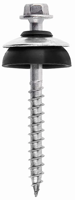 GL01 - A2 (AISI 304) stainless steel hexagonal flat washer head screw for wood (chipboard thread), assembled with A2/EPDM umbrella gasket
