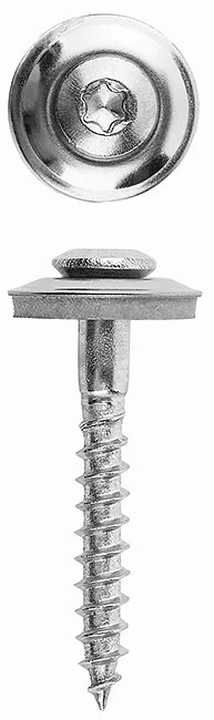 NK - 6-lobe recess raised CSK head wood screw, assembled with “M” type washer (gasket), 1 bit free per box