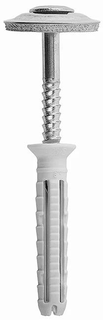 NR - Countersunk nylon plug assembled with A2 stainless steel raised countersunk nail screw and "M" type washer (gasket)