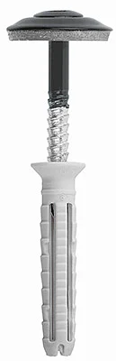 UV20 - Countersunk nylon plug assembled with A2 stainless steel raised countersunk nail screw and "M" type washer (gasket)