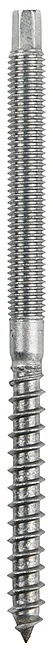 NW51 - A2 stainless steel (AISI 304) Hex shank dual thread (machine + wood) screw