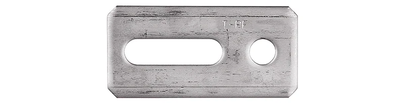 PF51 - A2 (AISI 304) stainless steel heavy plate with hole and loop, to be used with Tecfi NW screws for solar systems fixing