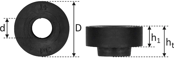 PC01 - EPDM based thermoplastic elastomer gasket, black colour detaliu 2