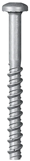 HXE05 - Patented pan head with serration concrete screw, 6-Lobe recess, zinc plated, ETA-CE Certified