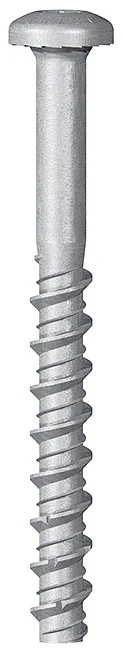 HXE45 - Patented pan head with serration concrete screw, 6-Lobe recess, special coating “Steel Saver® 1000h - ZL”, ETA-CE Certified