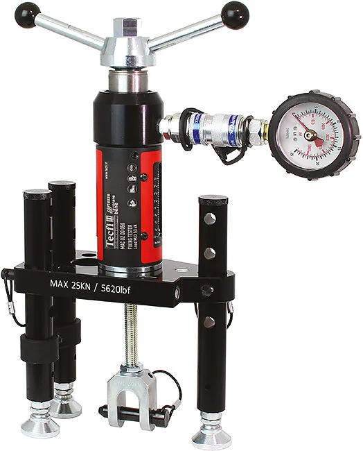 MAC02 - 50kN - hydraulic extraction test machine, with test accessories, in case detaliu 2