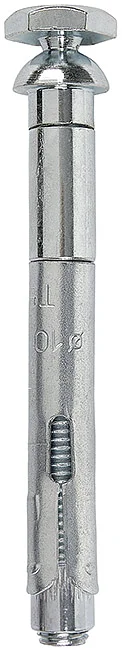 DS03 - Zinc plated sleeve anchor with stud and hexagonal head blind security nut (breaking torque to cut the hexagon Nm > 13) with flat CSK shank hexagonal head blind security n detaliu 4