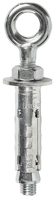 DX03 - Sleeve anchor with nut, with hook screw, hex nut and large washer, zinc plated detaliu 4
